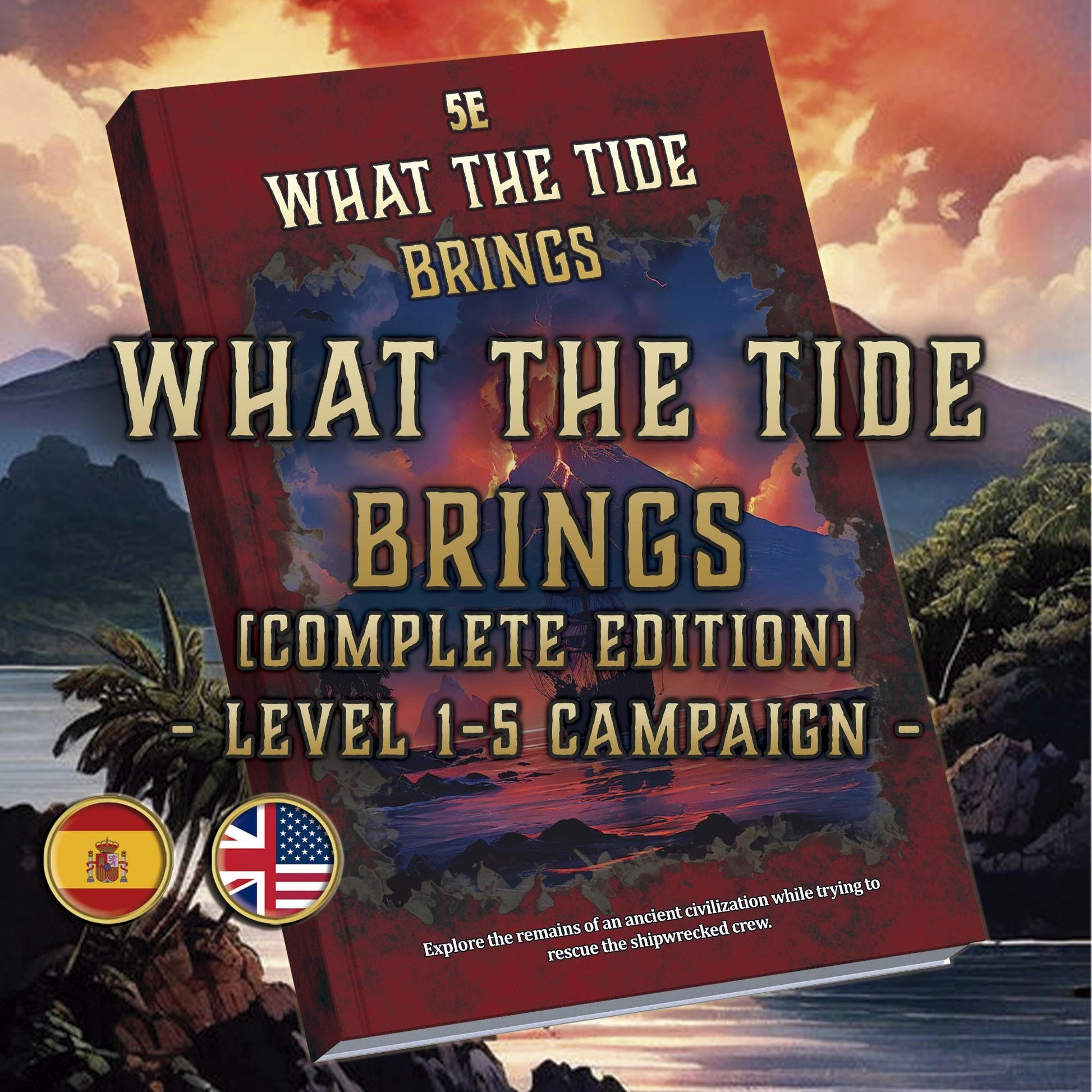 Lo que Arrastra la Marea Ed. Extendida - Campaña DnD 5E (2014 & 2024) - Imprimible Digital