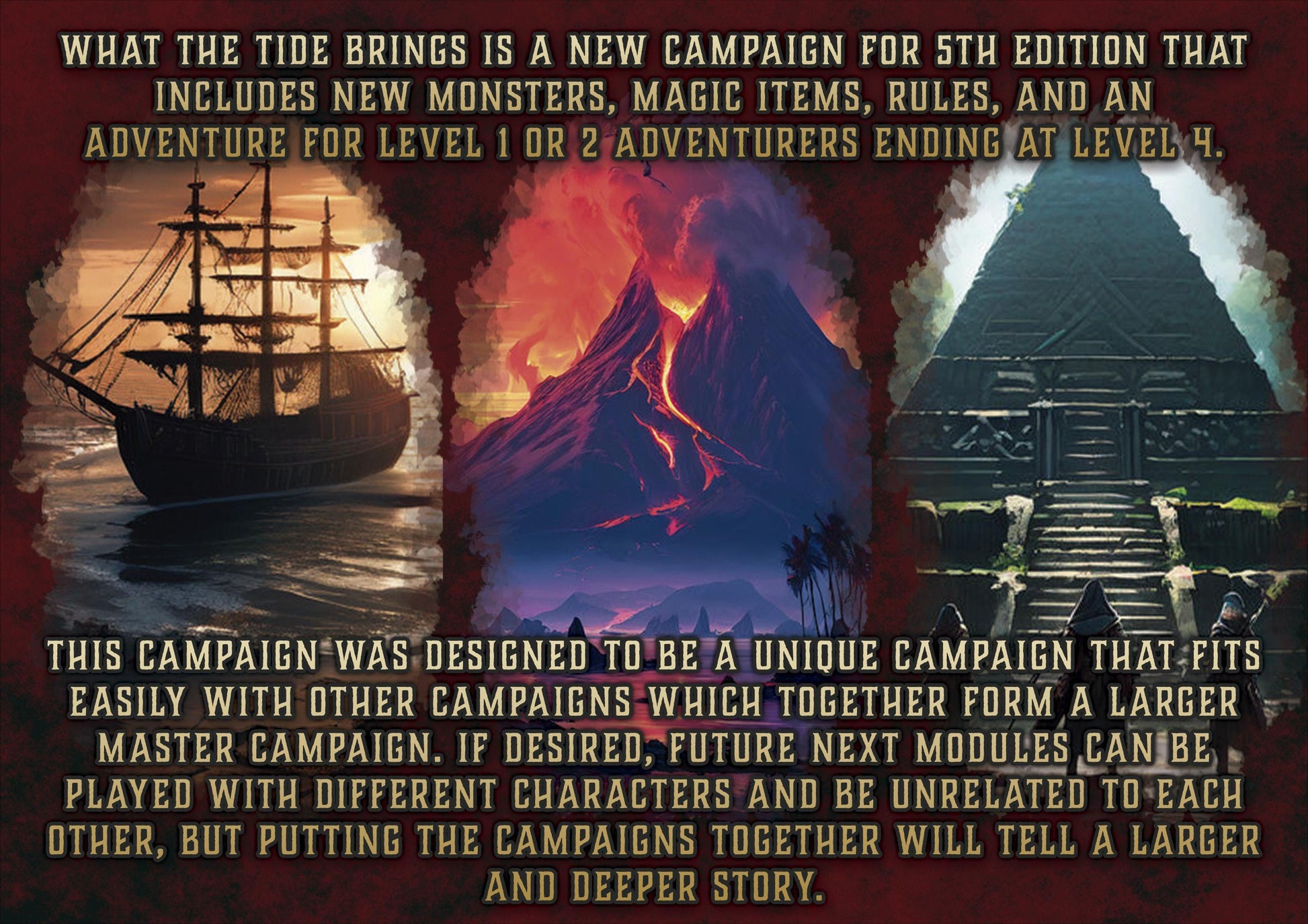 Lo que Arrastra la Marea Ed. Extendida - Campaña DnD 5E (2014 & 2024) - Imprimible Digital