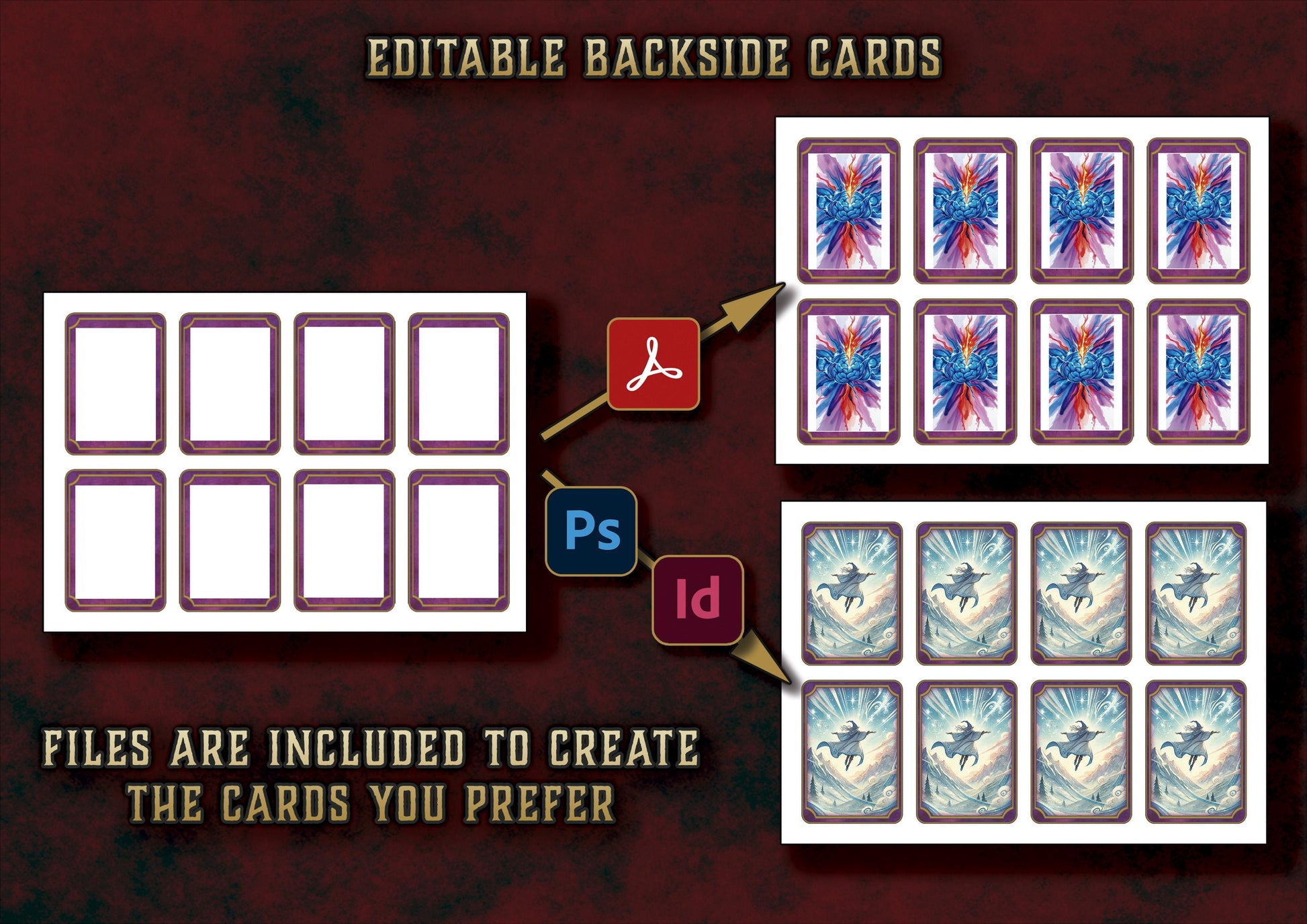 Paquete de Cartas Ilustradas de Conjuros DnD 5E (2014 & 2024) - Imprimible Digital