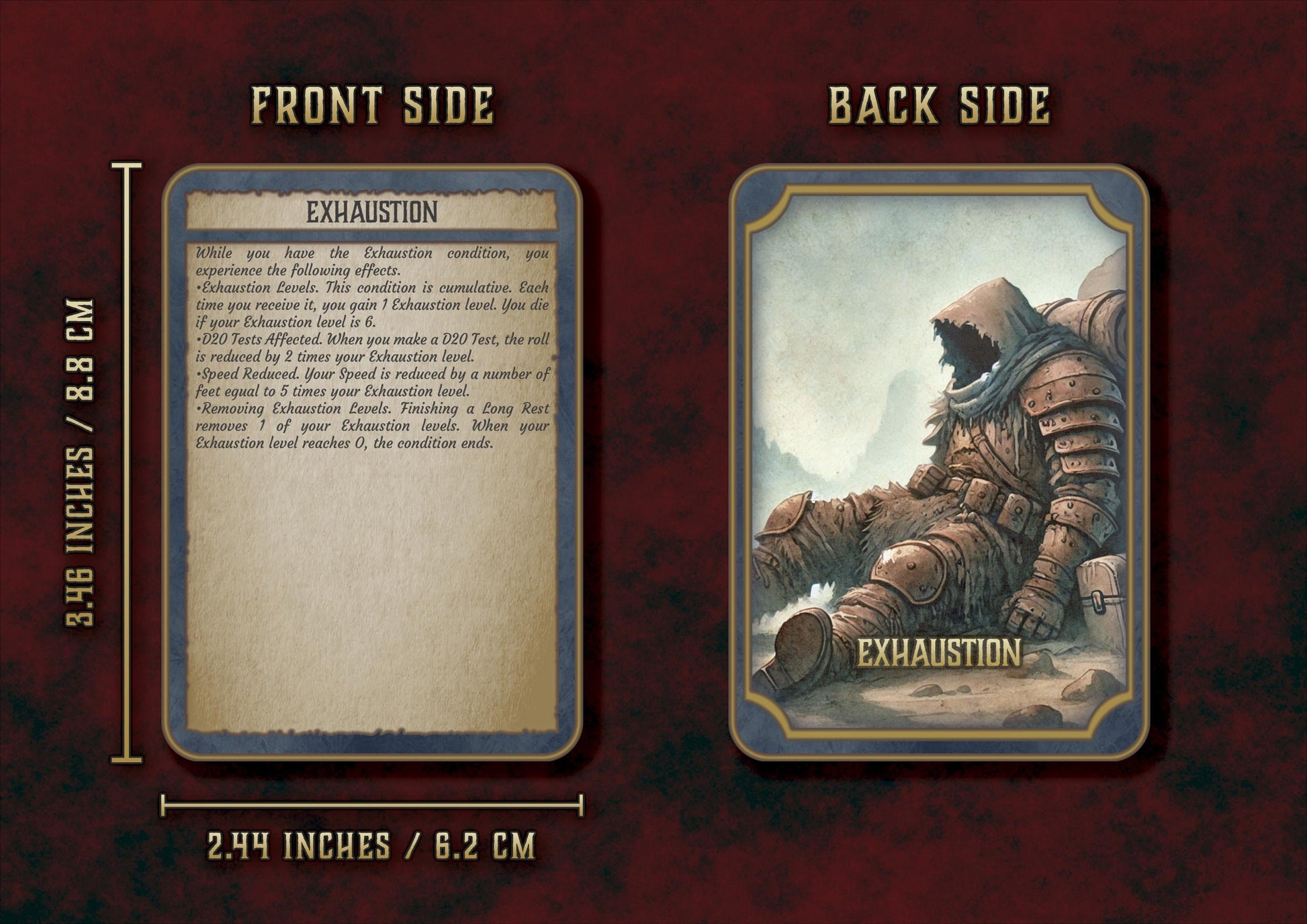 Cartas Ilustradas de Condiciones DnD 5E (2014 & 2024) - Imprimible Digital