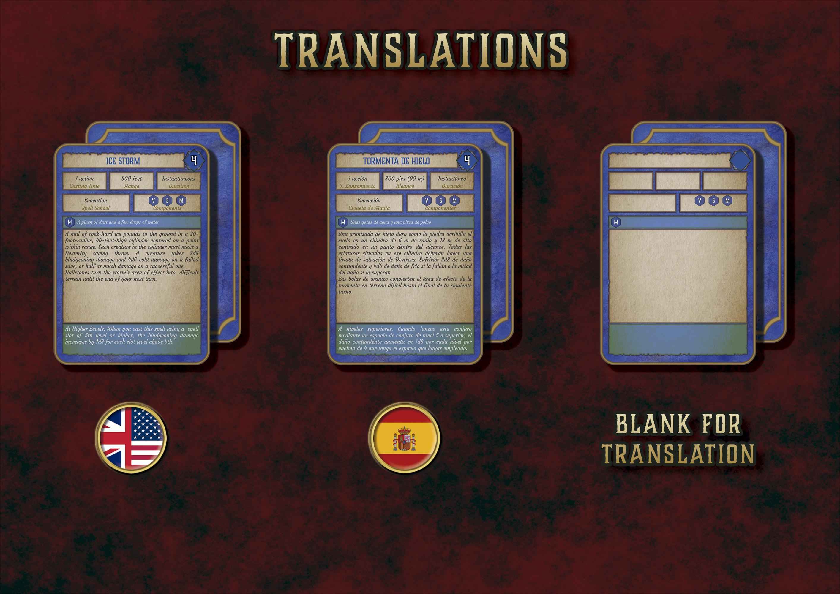 Paquete De Cartas Ilustradas De Conjuros DnD 5E 2014 Y 2024 Imprimible Digital