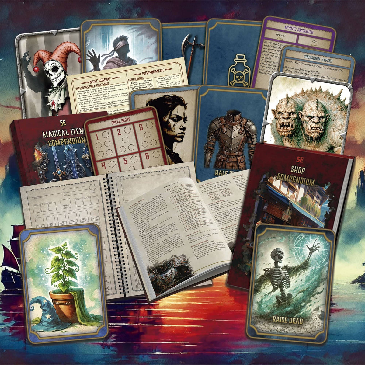Compendio de artículos mágicos y guías de D&D 5E para dirigir aventuras con facilidad