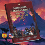 Portada de producto digital Cibola Designs con aventureros frente a volcan para 5E
