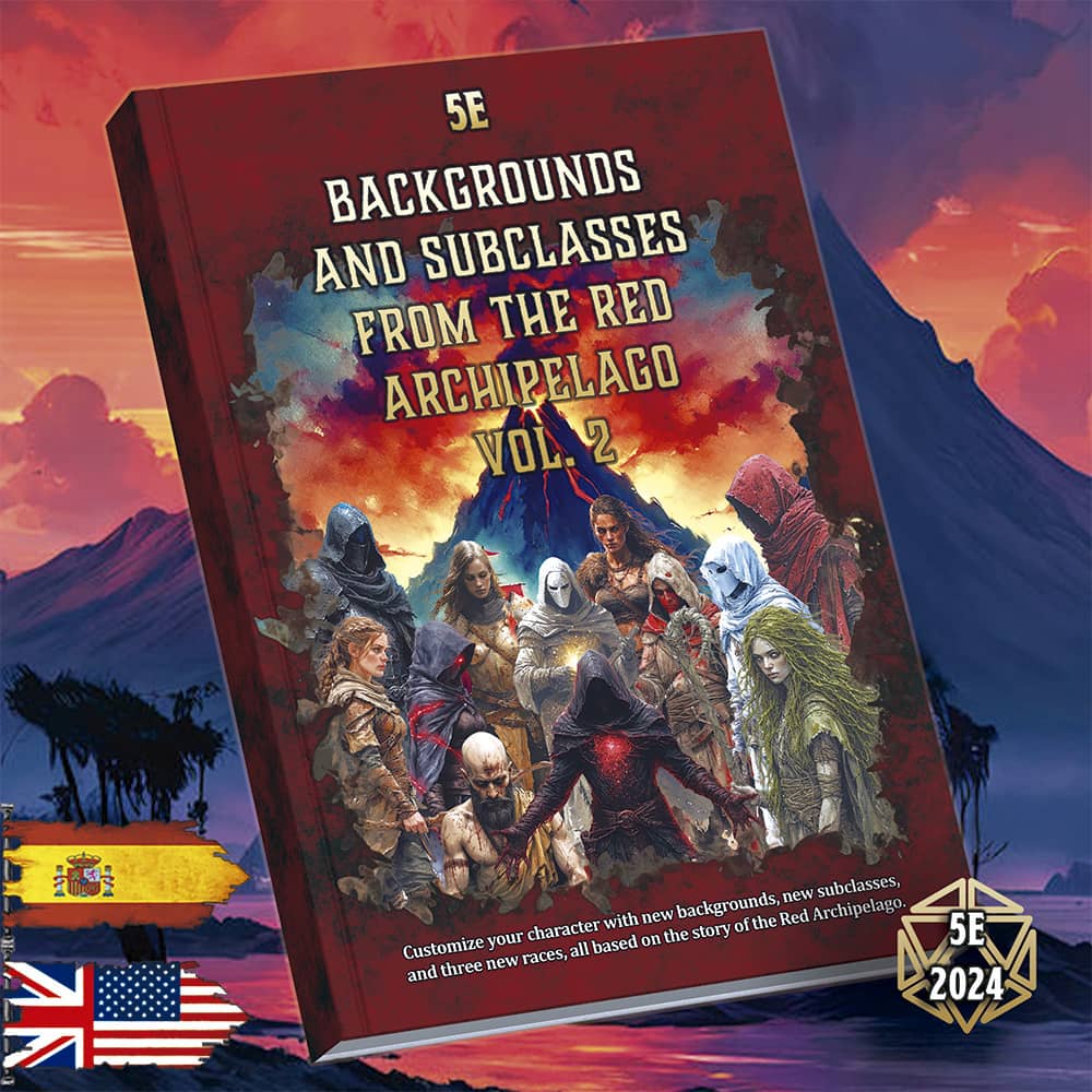 Trasfondos y Subclases del Archipiélago Rojo vol. 2 D&D 5E (2014 & 2024) | Suplemento Digital