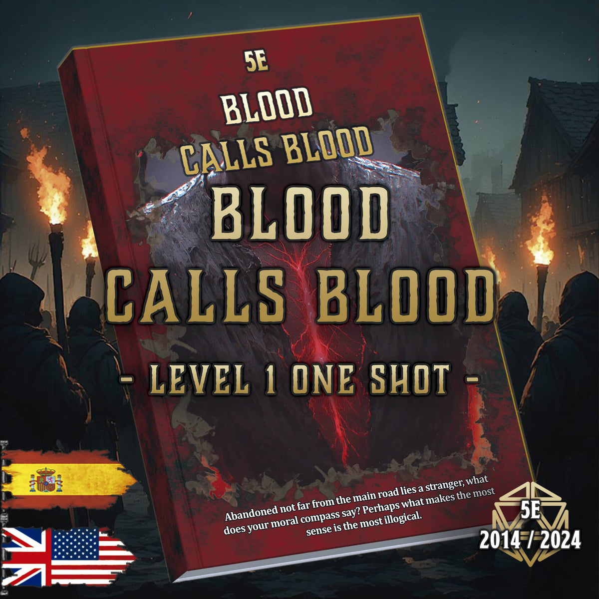 Producto digital D&D 5E Blood Calls Blood nivel 1 one shot 2024