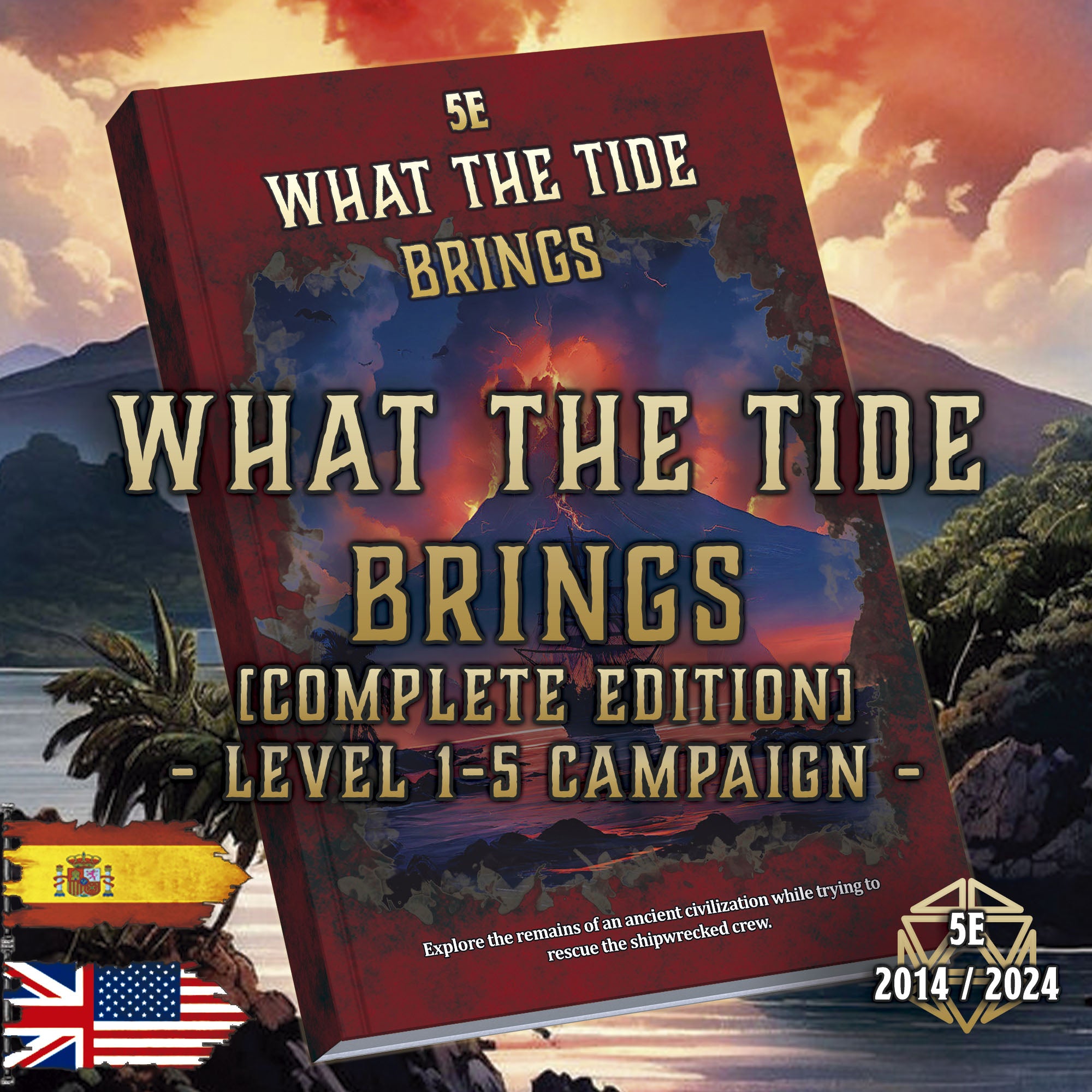 What the Tide Brings (Complete Edition) - DnD Campaign 5E (2014 & 2024) - Digital Printable
