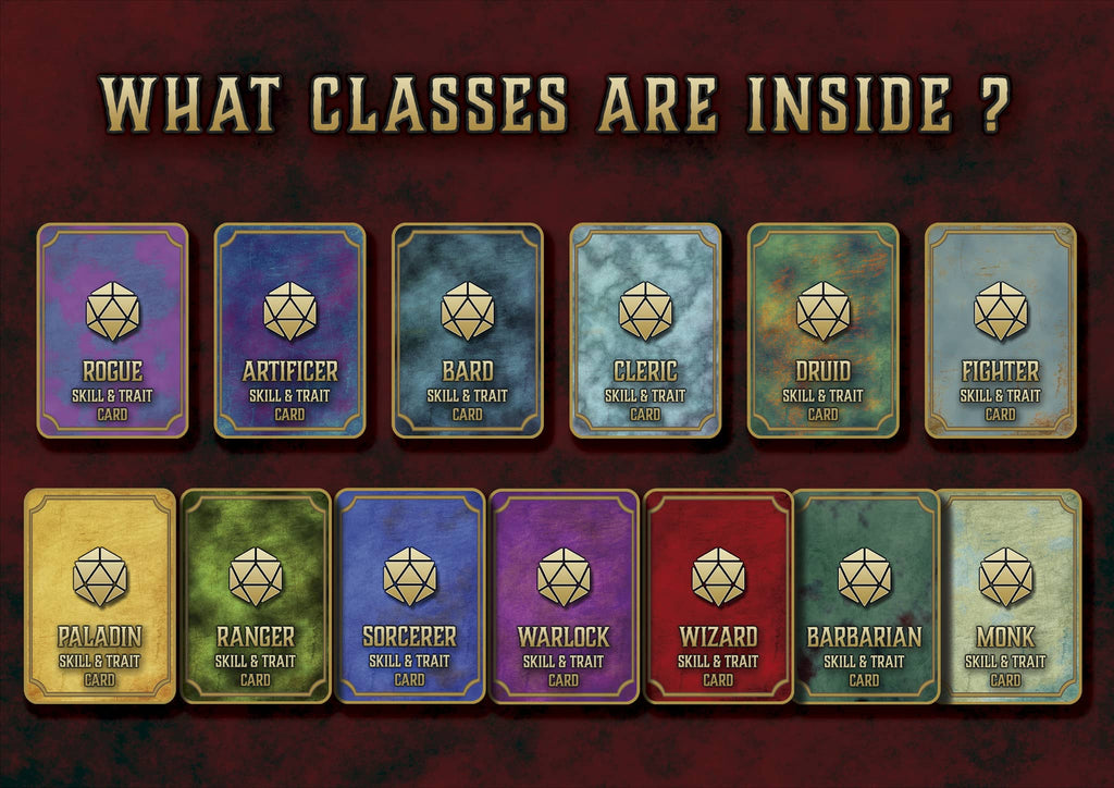 Pack de Cartas de Rasgos y Habilidades D&D 5E (2014 y 2024) | Descarga Digital