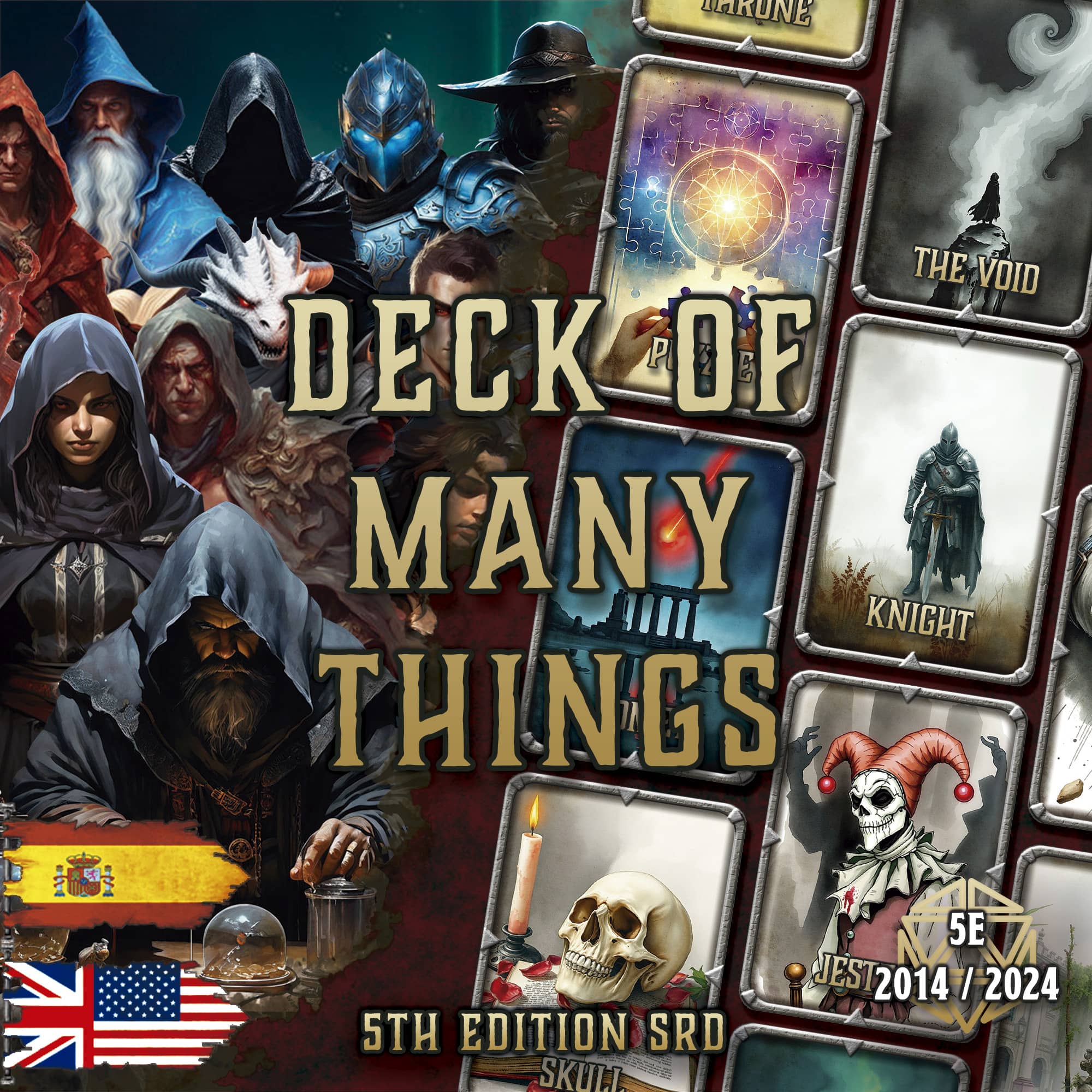 D&D 5E Deck of Many Things (2014 & 2024) - Digital Download