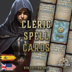D&D 5E Cleric Spell Cards (2014 & 2024) | Digital Download