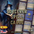D&D 5E Sorcerer Spell Cards (2014 & 2024) | Digital Download
