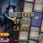 D&D 5E Sorcerer Spell Cards (2014 & 2024) | Digital Download
