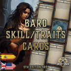 D&D 5E Bard Skill & Traits Cards (2014 & 2024) | Digital Download