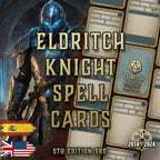 Cartas de Conjuros de Caballero Arcano (Guerrero) D&D 5E (2014 y 2024) | Descarga Digital