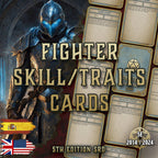 Cartas de Rasgos y Habilidades del Guerrero D&D 5E (2014 y 2024) | Descarga Digital