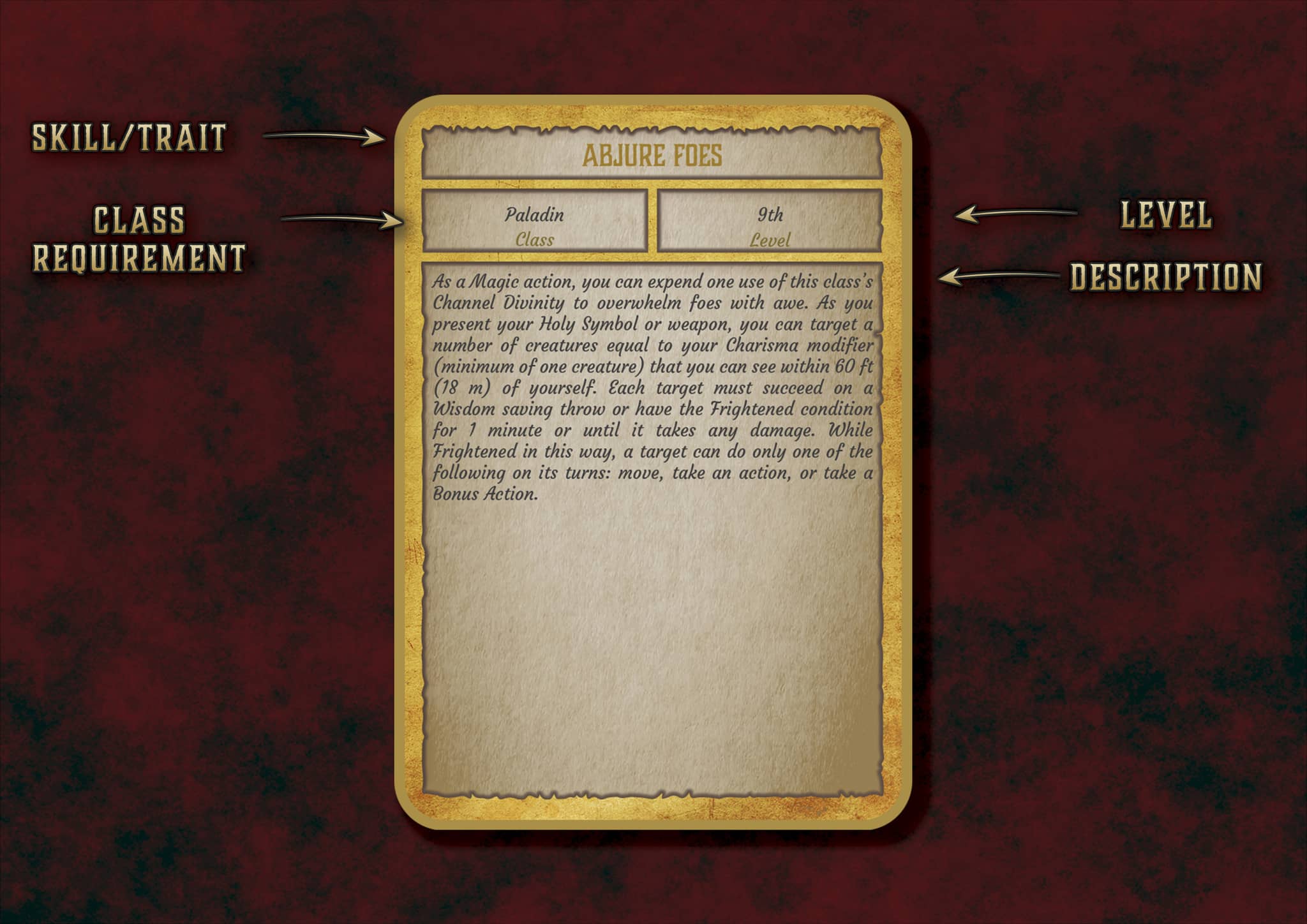 D&D 5E Paladin Skill & Traits Cards (2014 & 2024) | Digital Download