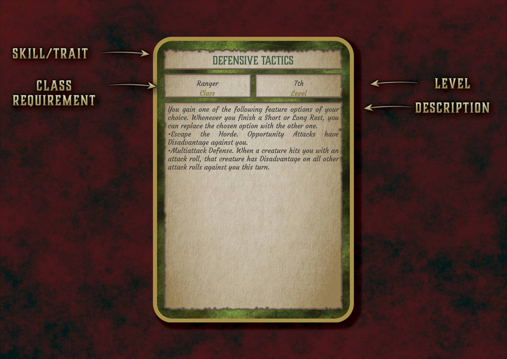 Cartas de Rasgos y Habilidades del Explorador D&D 5E (2014 y 2024) | Descarga Digital