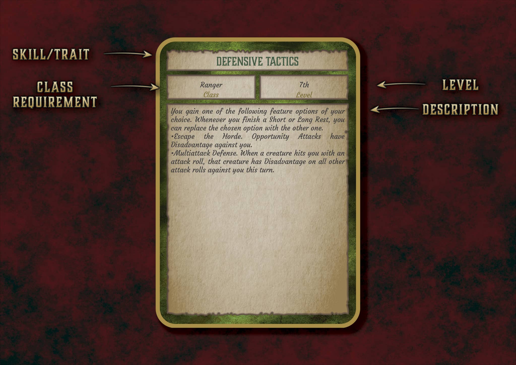 D&D 5E Ranger Skill & Traits Cards (2014 & 2024) | Digital Download