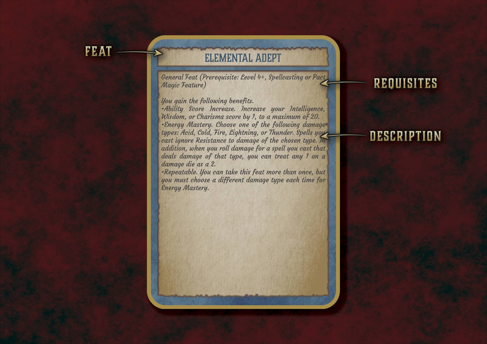 D&D 5E Feats Cards (2014 & 2024) | Digital Download
