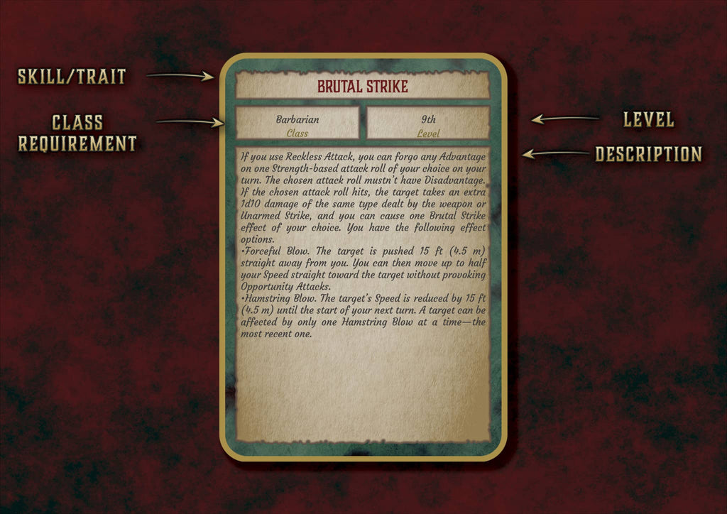 Pack de Cartas de Rasgos y Habilidades D&D 5E (2014 y 2024) | Descarga Digital
