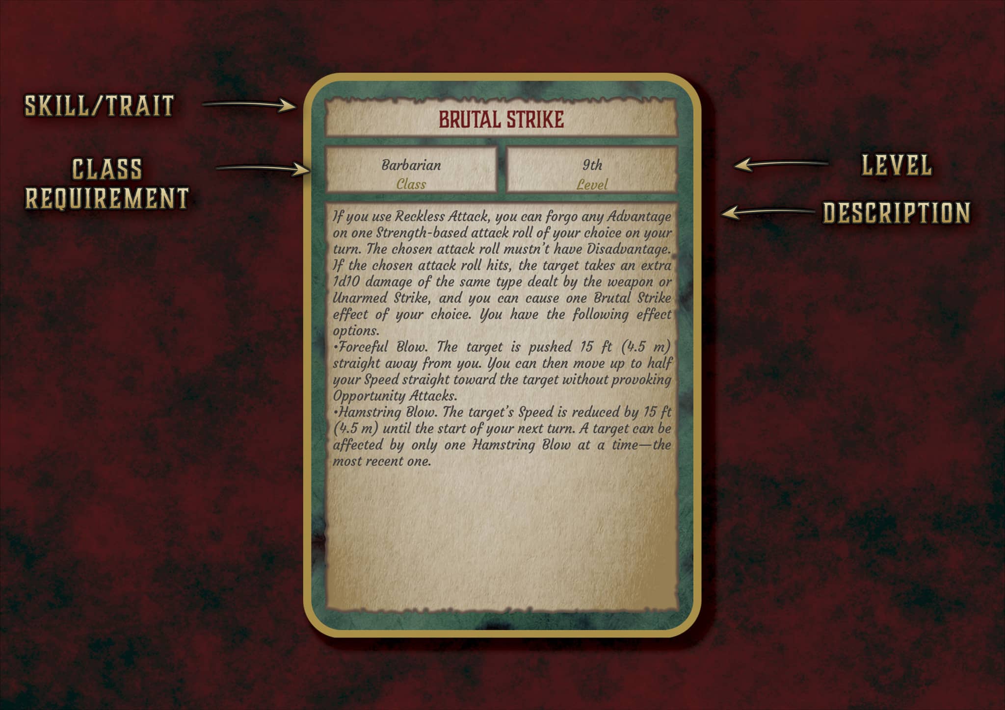 D&D 5E Barbarian Skill & Traits Cards (2014 & 2024) | Digital Download