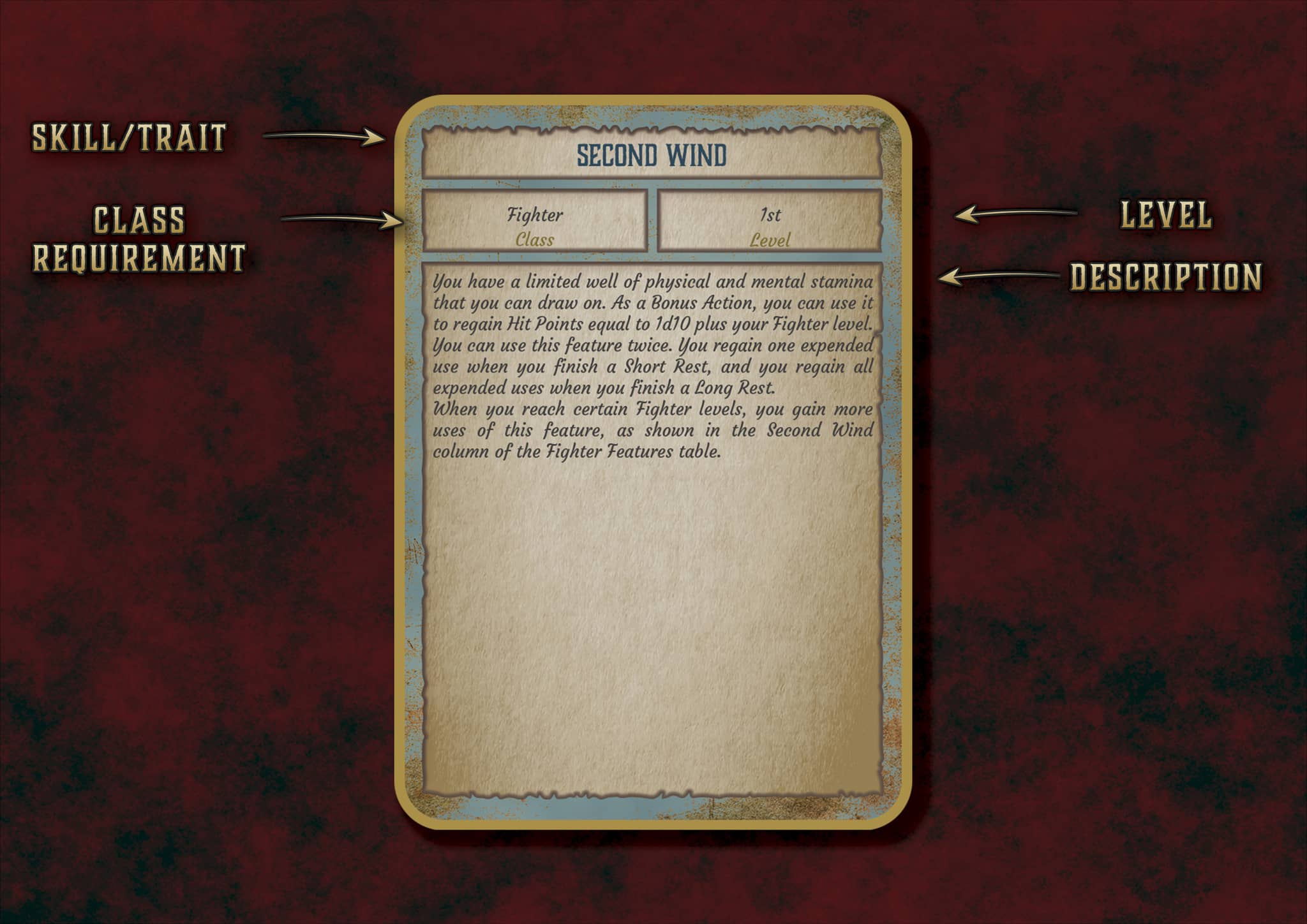 D&D 5E Fighter Skill & Traits Cards (2014 & 2024) | Digital Download