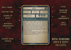 Cartas Ilustradas de Conjuros de Bardo D&D 5E (2014 y 2024) | Descarga Digital