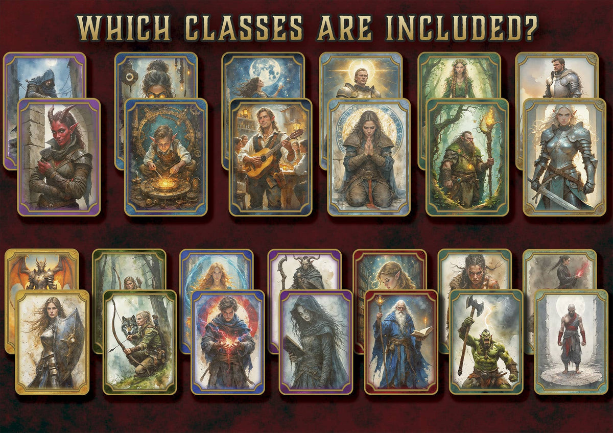 Cartas Ilustradas de Seguimiento de Habilidades D&D 5E (2014 y 2024) | Descarga Digital