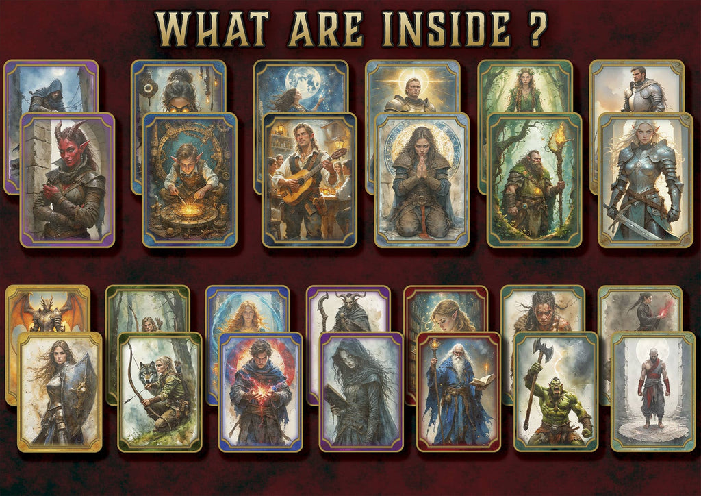 Cartas Ilustradas de Seguimiento de Habilidades D&D 5E (2014 y 2024) | Descarga Digital