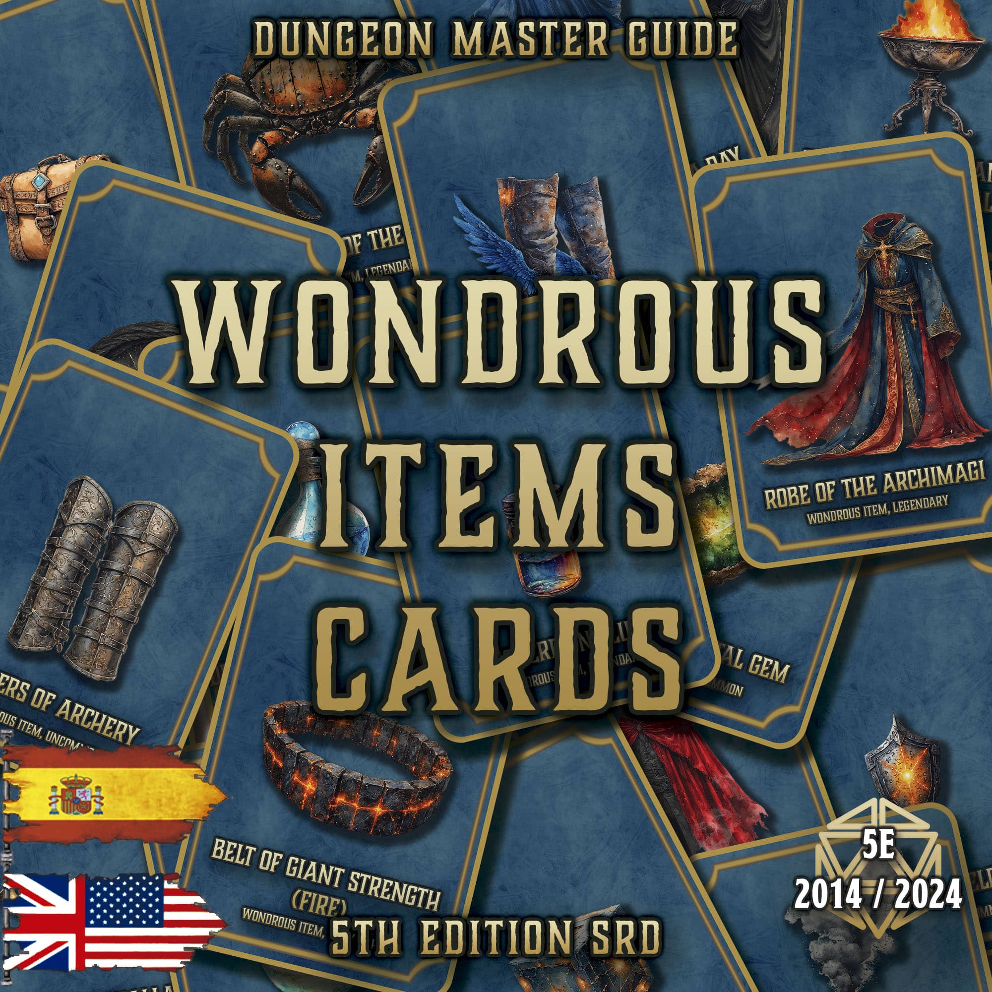 D&D 5E Wondrous Items Cards (2014 & 2024) | Digital Download