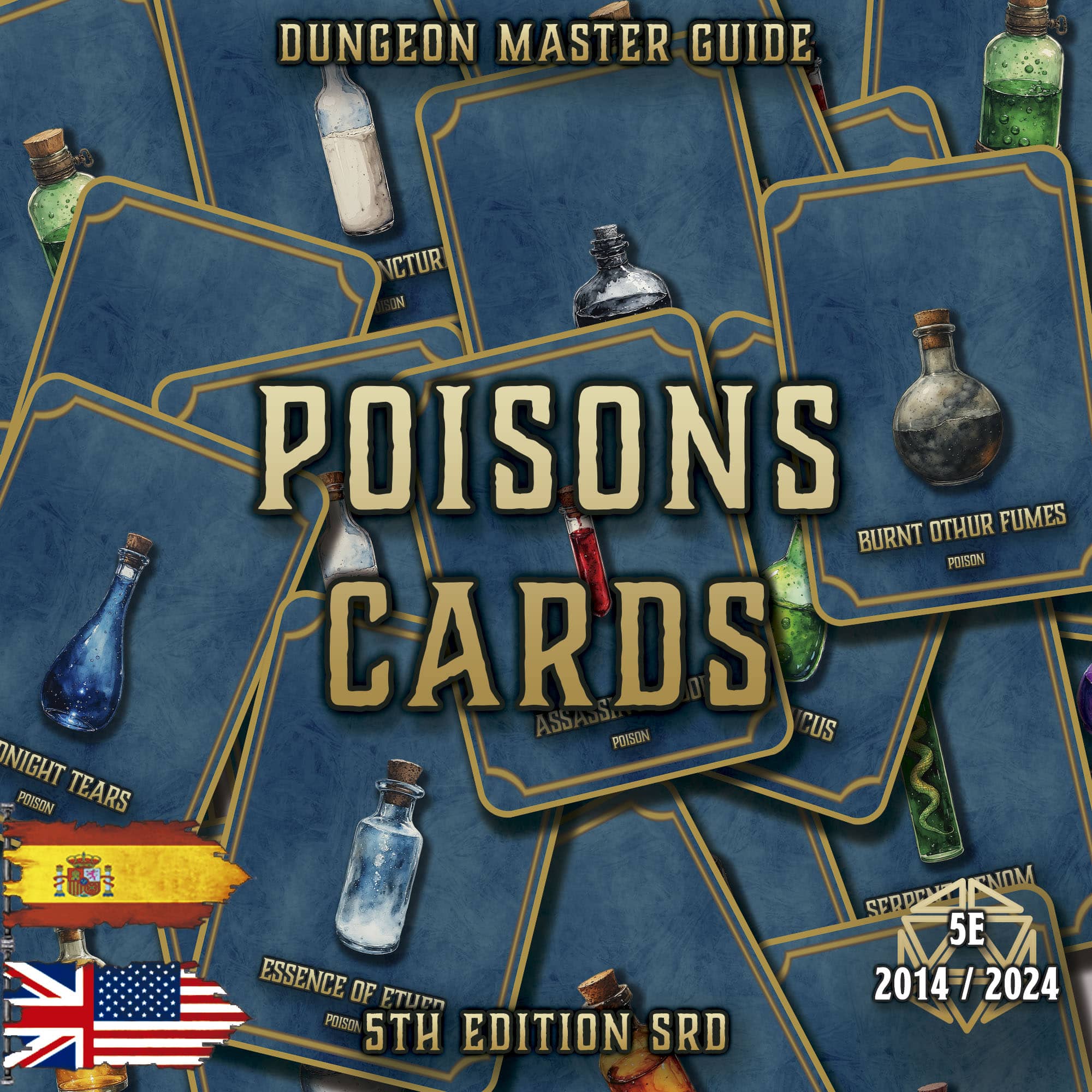 D&D 5E Poisons Cards (2014 & 2024) | Digital Download