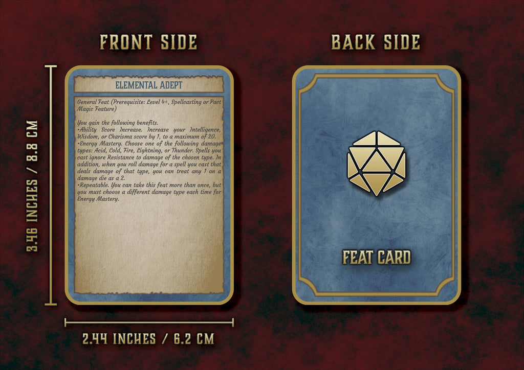 Cartas de Dotes D&D 5E (2014 y 2024) | Descarga Digital