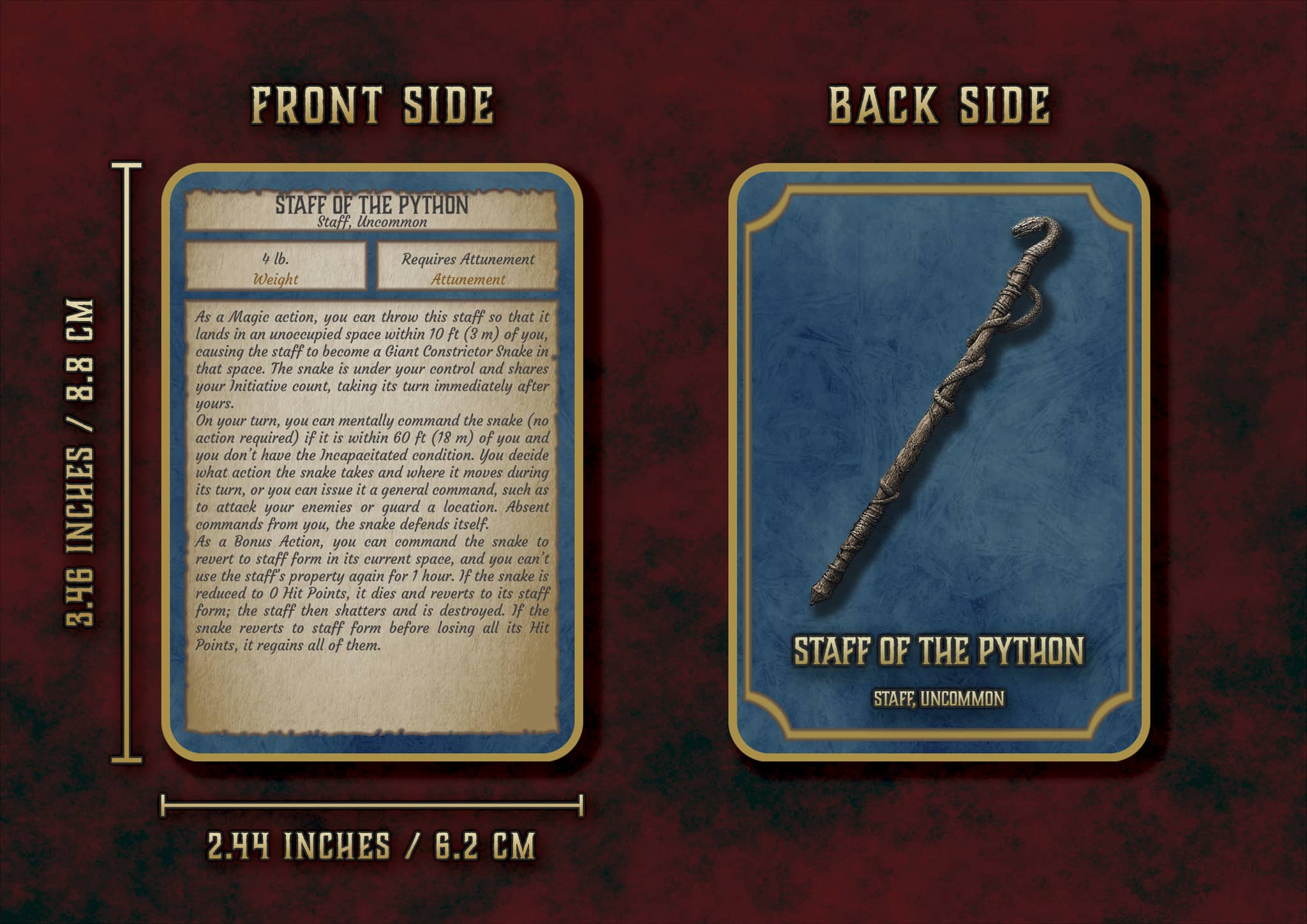D&D 5E Wands, Rods, Staffs and Scrolls Cards (2014 & 2024) | Digital Download