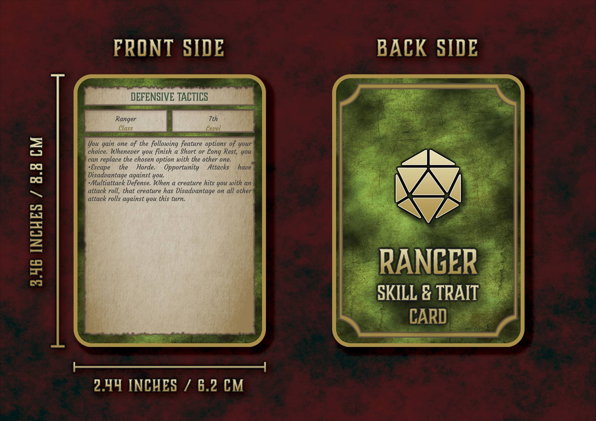 D&D 5E Ranger Skill & Traits Cards (2014 & 2024) | Digital Download