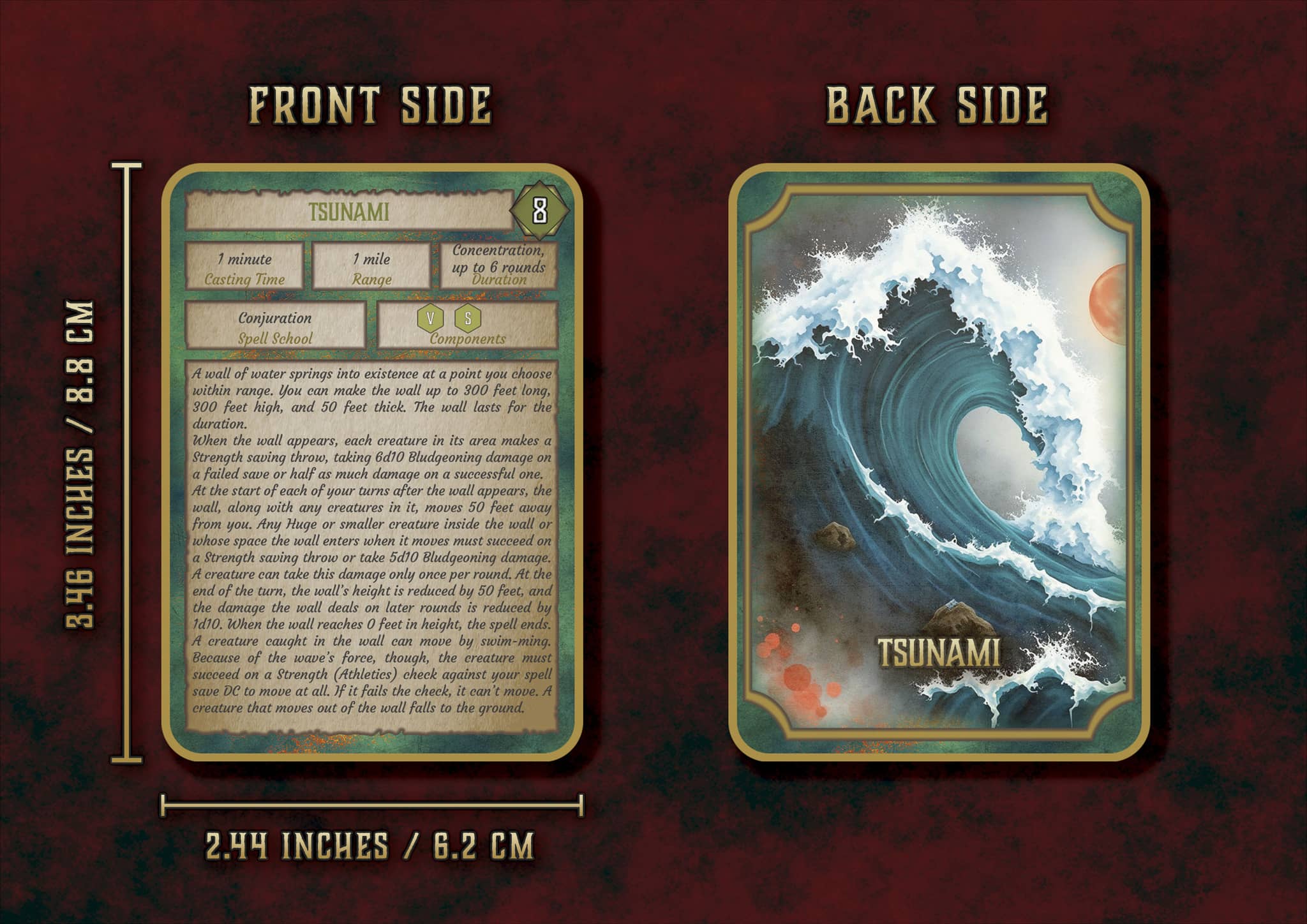 D&D 5E Druid Illustrated Spell Cards (2014 & 2024) | Digital Download