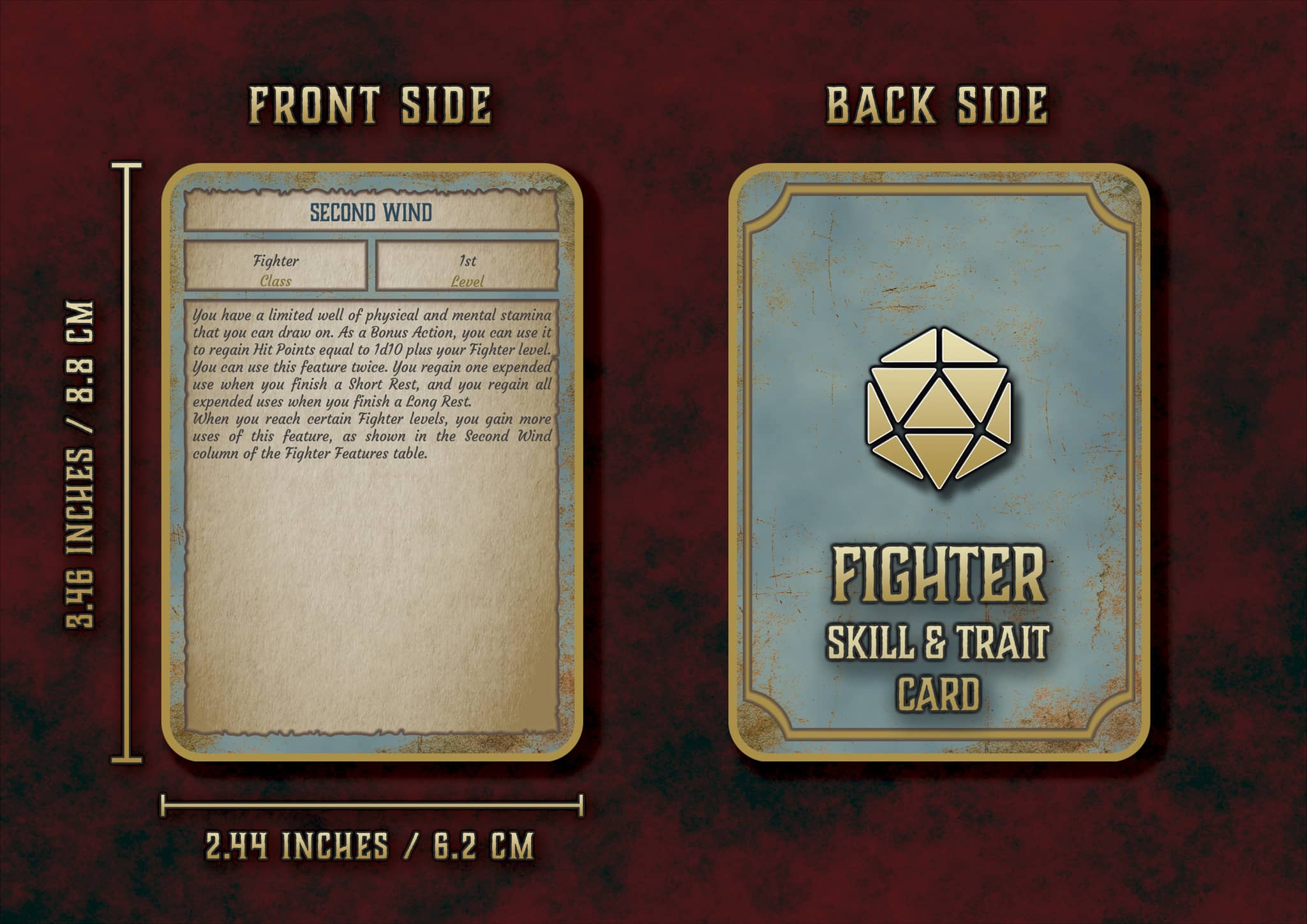 D&D 5E Skill & Traits Cards Bundle (2014 & 2024) | Digital Download