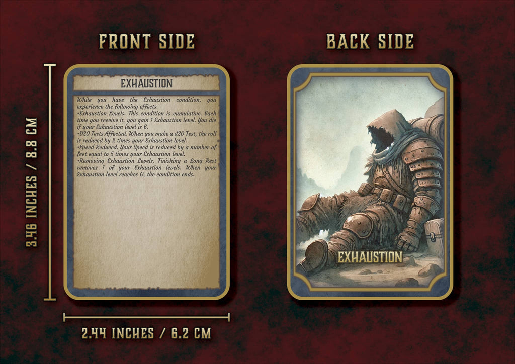 Cartas Ilustradas de Condiciones D&D 5E (2014 y 2024) | Descarga Digital