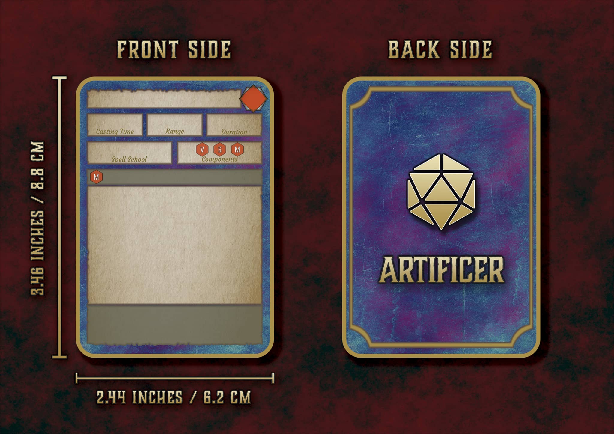D&D 5E Artificer Spell Cards (2014 & 2024) | Digital Download