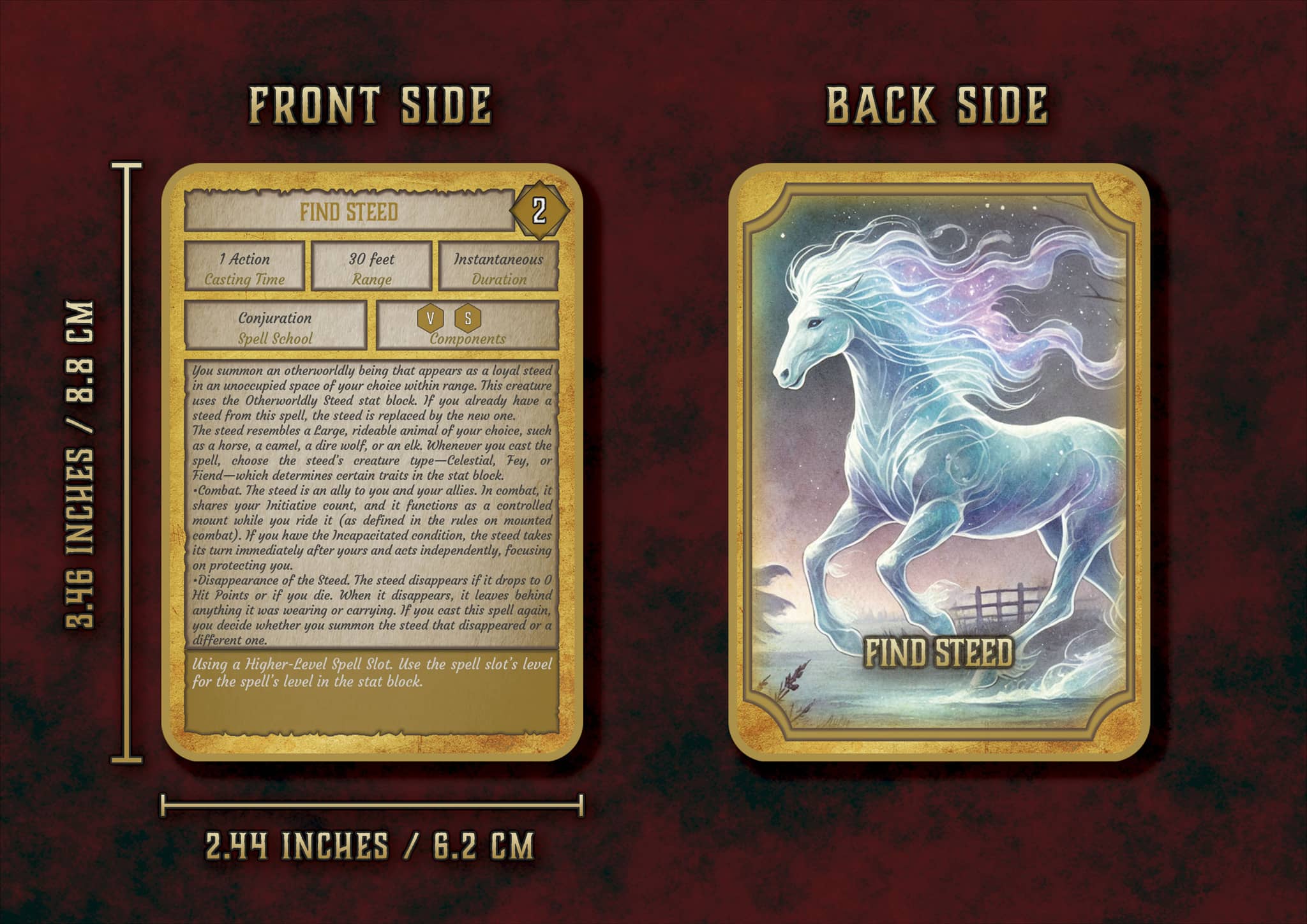D&D 5E Paladin Illustrated Spell Cards (2014 & 2024) | Digital Download