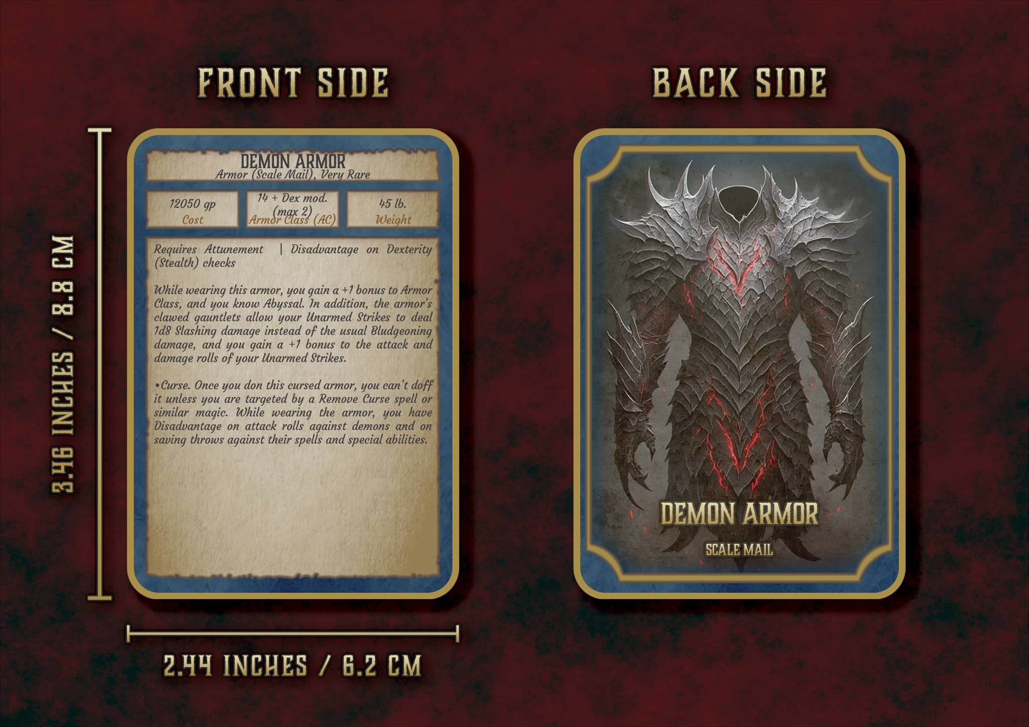 Cartas de Armaduras Mágicas D&D 5E (2014 y 2024) | Descarga Digital