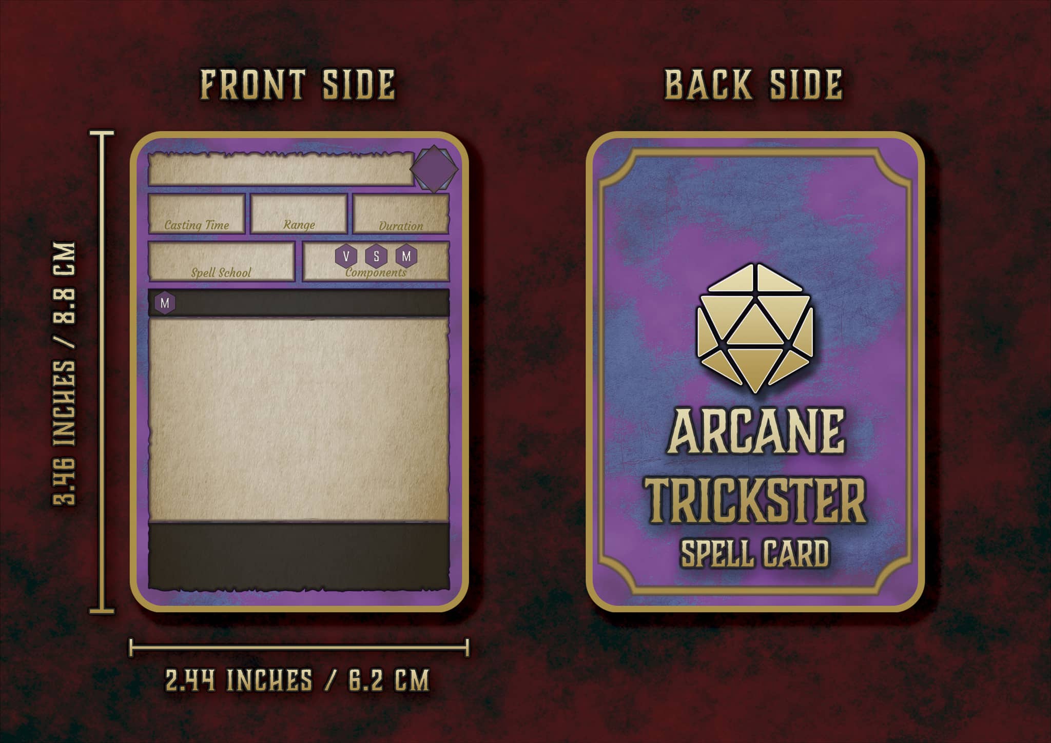 D&D 5E Arcane Trickster (Rogue) Spell Cards (2014 & 2024) | Digital Download