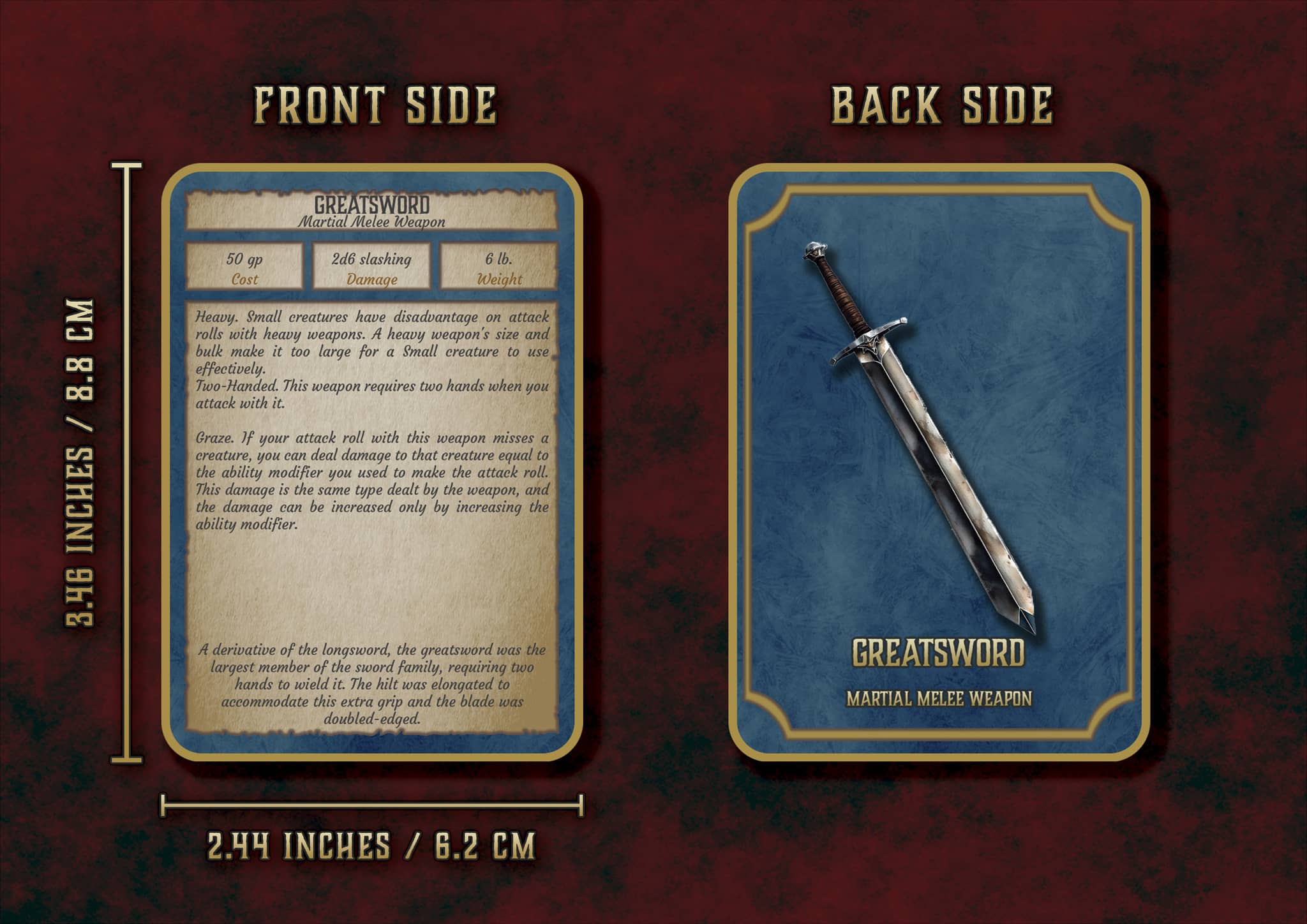 D&D 5E Weapon Cards (2014 & 2024) | Digital Download