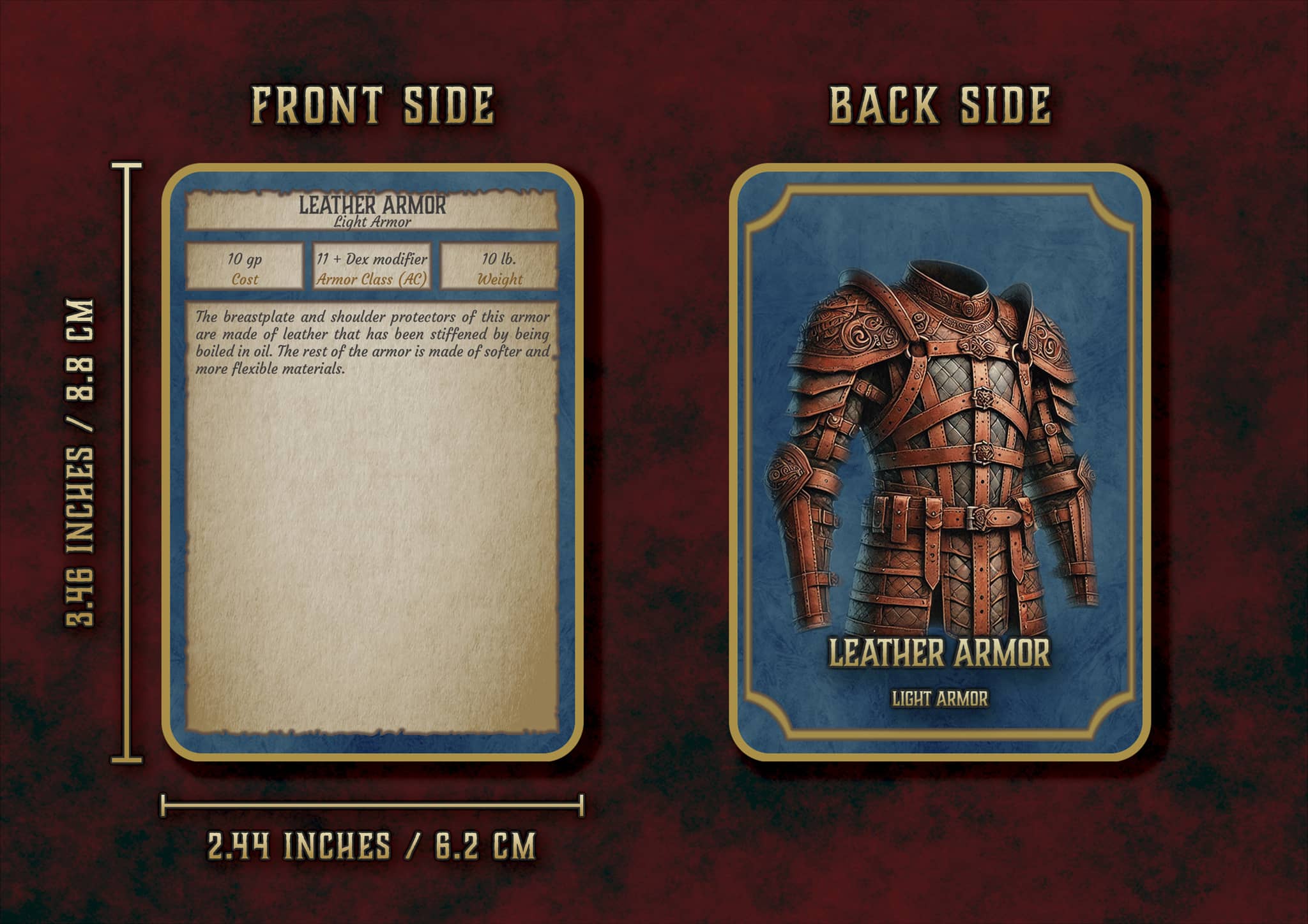 D&D 5E Armor Cards 5E (2014 & 2024) | Digital Download