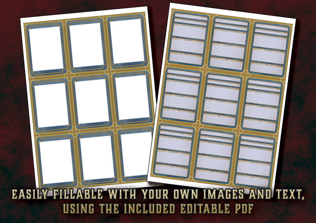 Cartas Editables para PNJs D&D 5E (2014 y 2024) | Descarga Digital