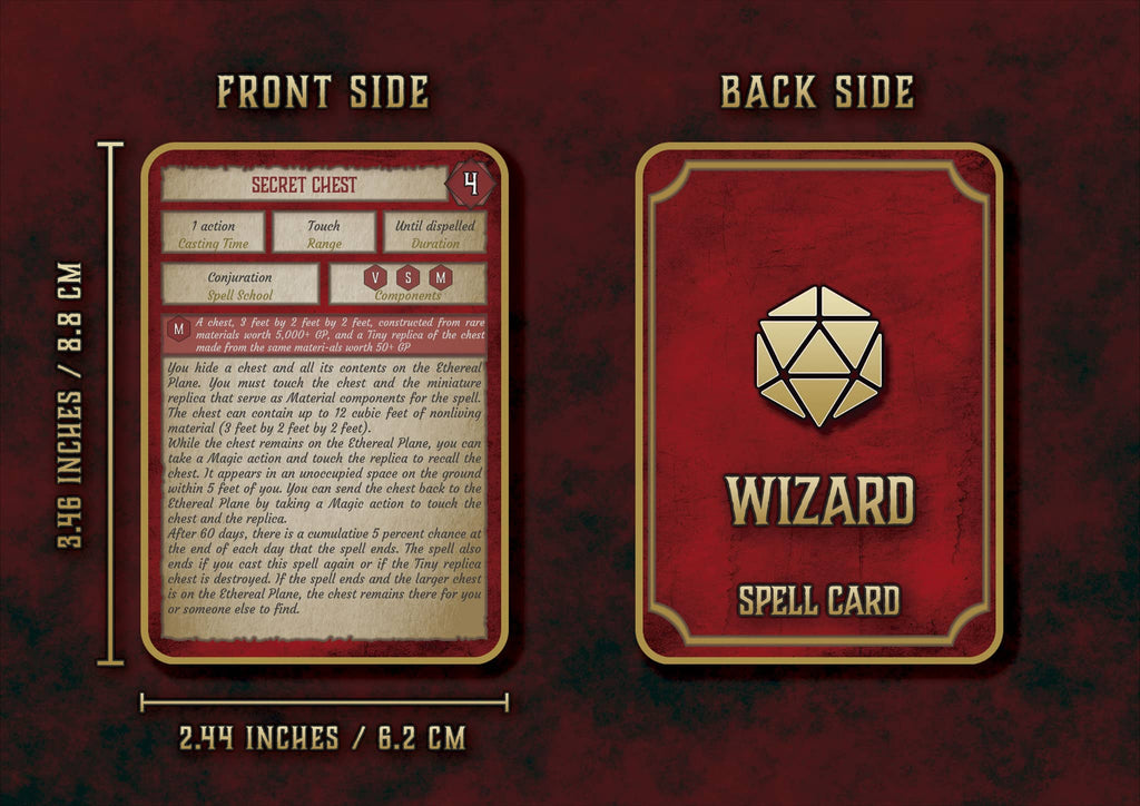 Pack de Cartas de Conjuros D&D 5E (2014 y 2024) | Descarga Digital