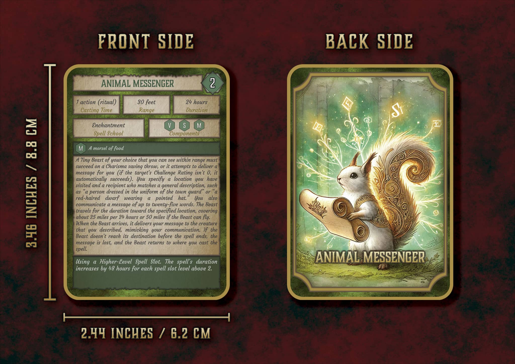 D&D 5E Ranger Illustrated Spell Cards (2014 & 2024) | Digital Download