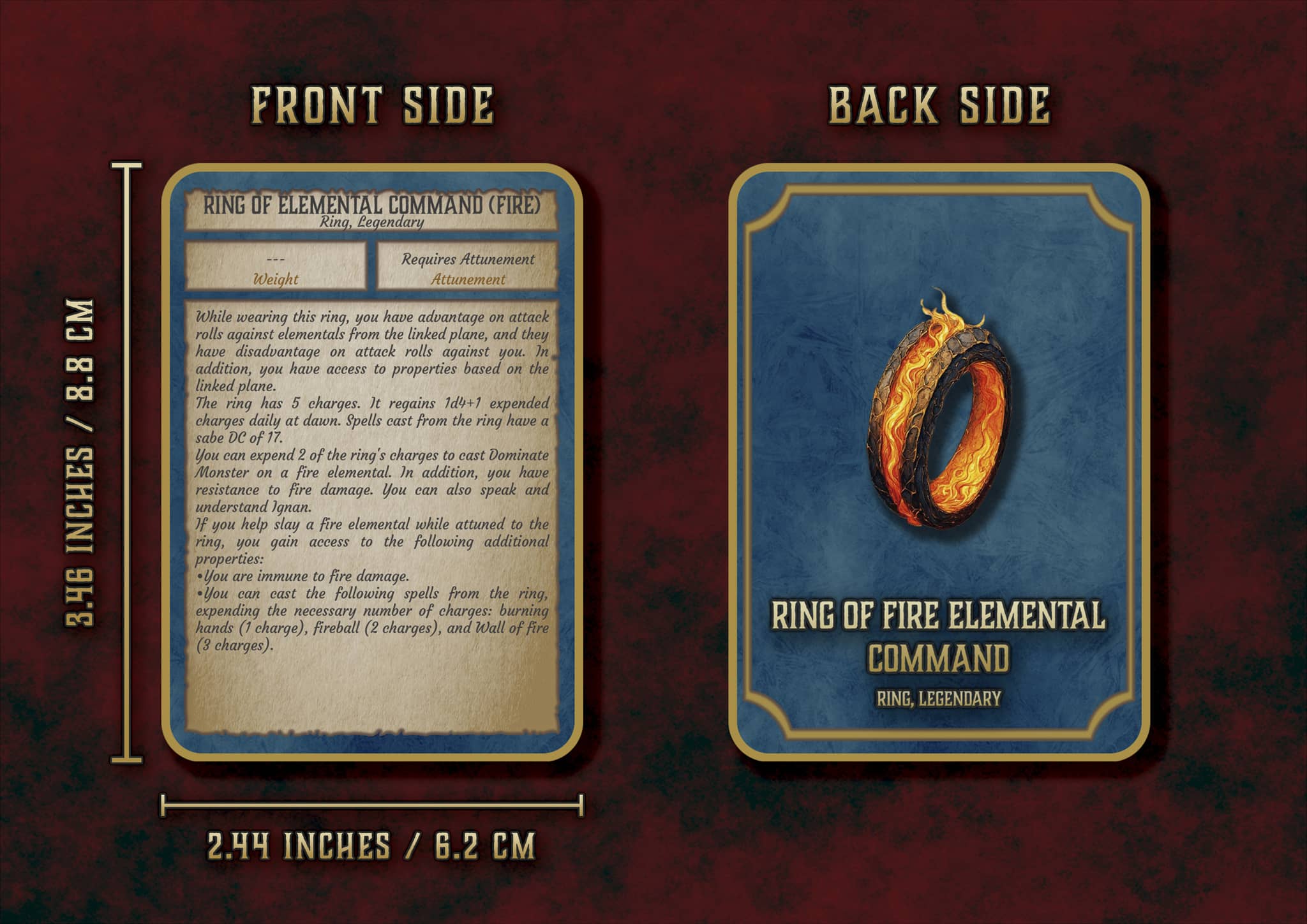 D&D 5E Magic Rings Cards (2014 & 2024) | Digital Download
