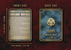 Cartas de Rasgos y Habilidades del Bardo D&D 5E (2014 y 2024) | Descarga Digital