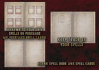 Diario largo de personaje D&D 5E para registrar hechizos y habilidades de manera organizada