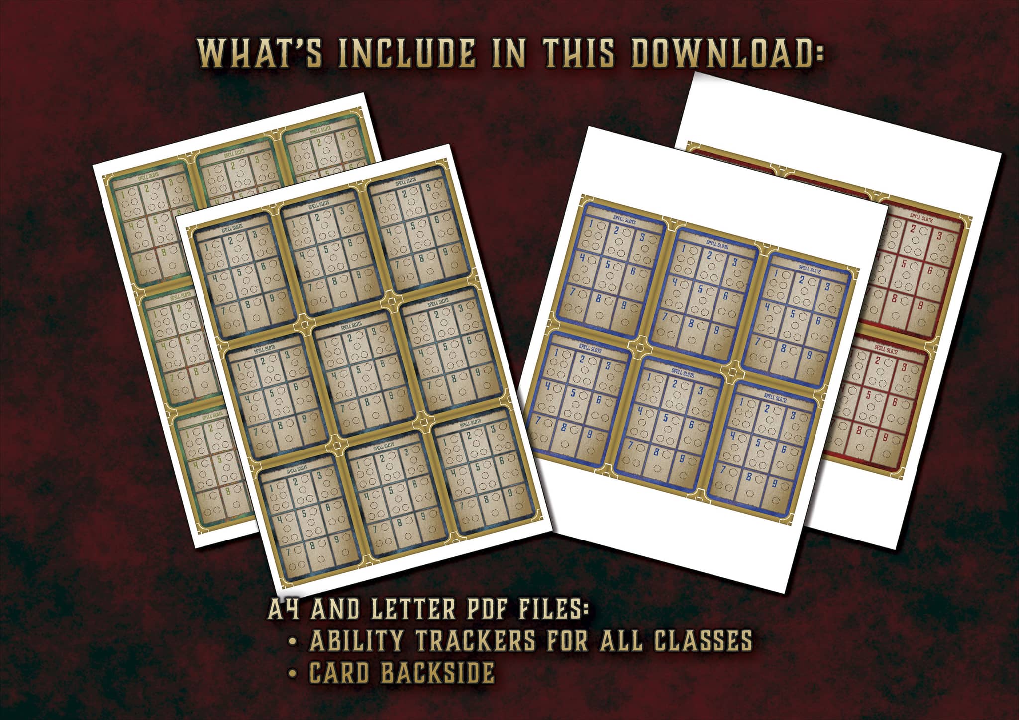 D&D 5E Ability Tracker Cards (2014 & 2024) | Digital Download