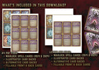 Cartas Ilustradas de Conjuros de Brujo D&D 5E (2014 y 2024) | Descarga Digital